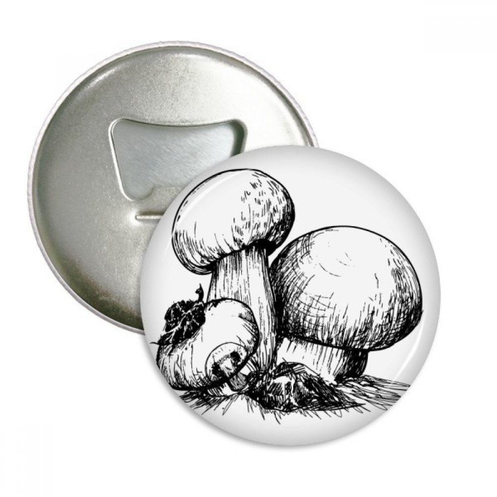 Décapsuleur aimanté et badge illustration créature 3 pièces en argent DIYthinker