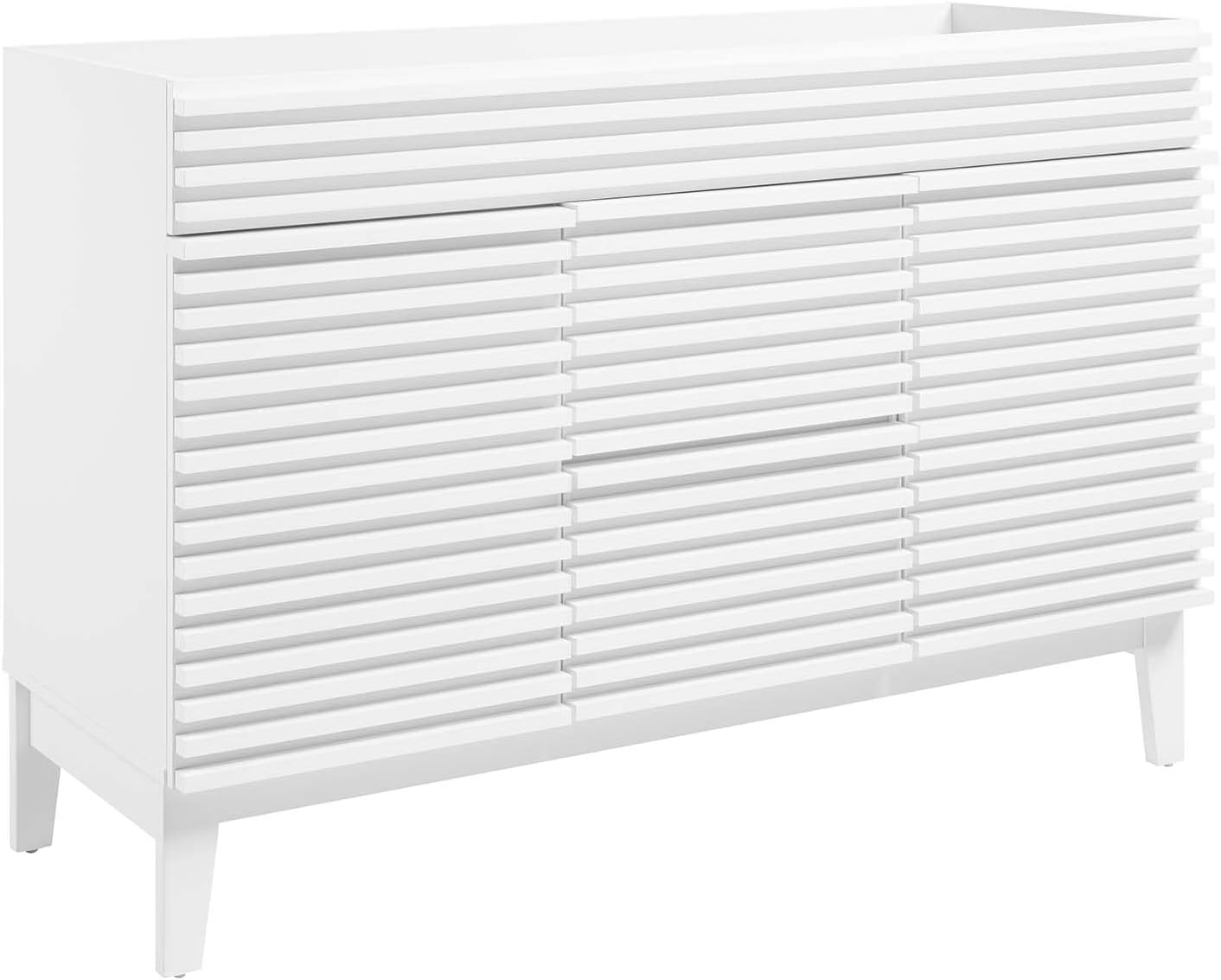 Render 48" Double Sink Compatible (Not Included) Bathroom Vanity Cabinet in White