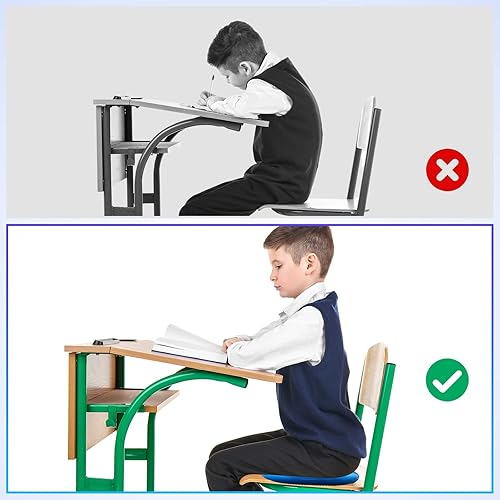 Miniatura 5 de Leitee 10 cojines tambaleantes inflados para niños, disco de equilibrio de 13 pulgadas con bomba de aire, almohadilla flexible para asiento de aula