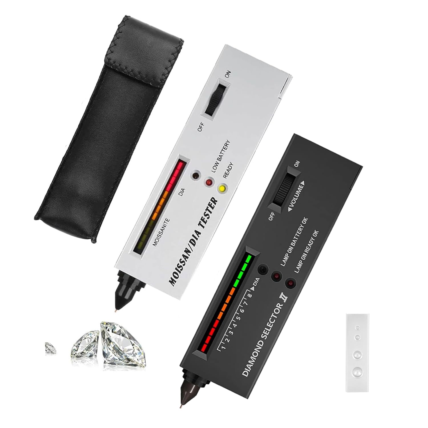 Tyenaza Probador de Diamantes, Probador Profesional de Diamantes Moissan, Comprobador de Diamante Portátil de Precisión de Diamante LED, para el Diamante Zafiro Rubí Cristal Gemas dureza de Piedras