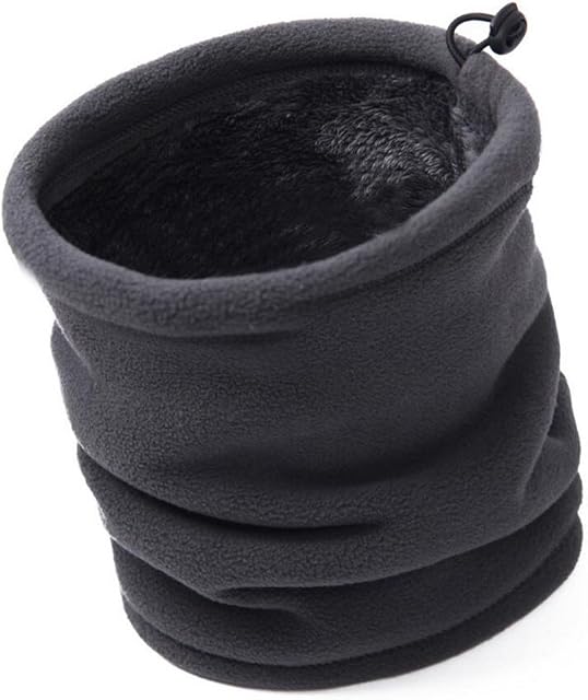 Qxuan Thermal Snoods for Men Winter Thick Fleece Neck Warmer Gaiter Warm Neck Tube Hat Scarf Beanie Face Mask for Outdoor Sports Ski Cycling
