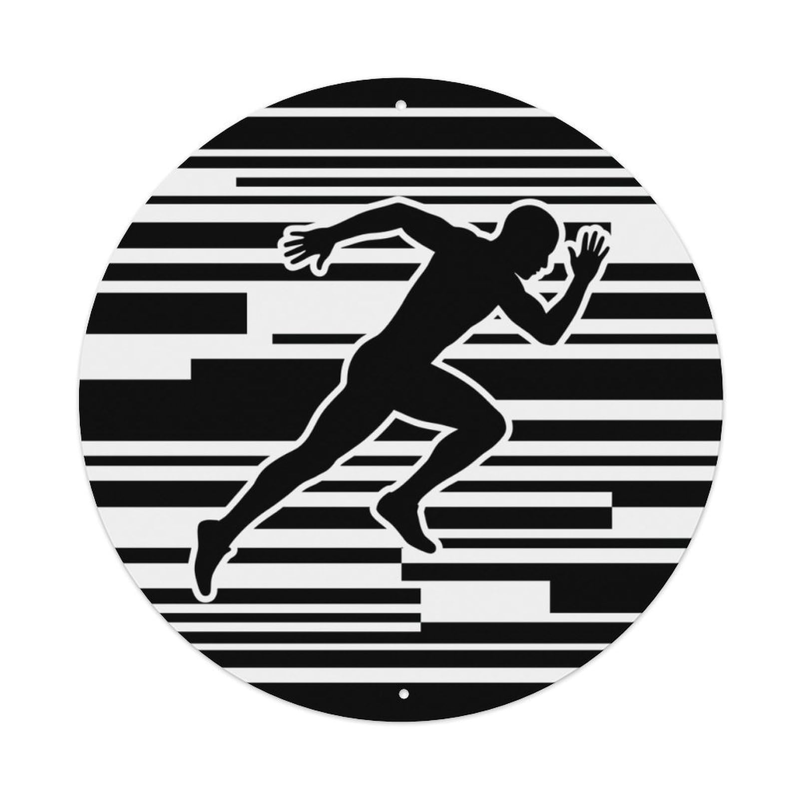 Fyrn Style Metal Tin Sign Gym Fitness Workout Motivation Exercise Sprint Runner