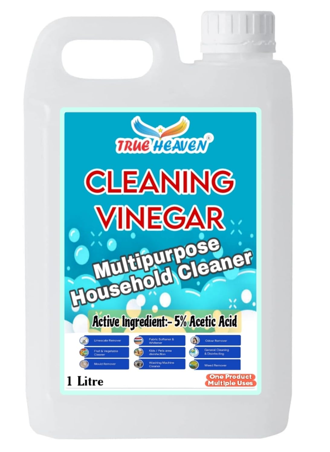 TRUE HEAVEN | White Cleaning Distilled Vinegar | 1L | Multipurpose ...
