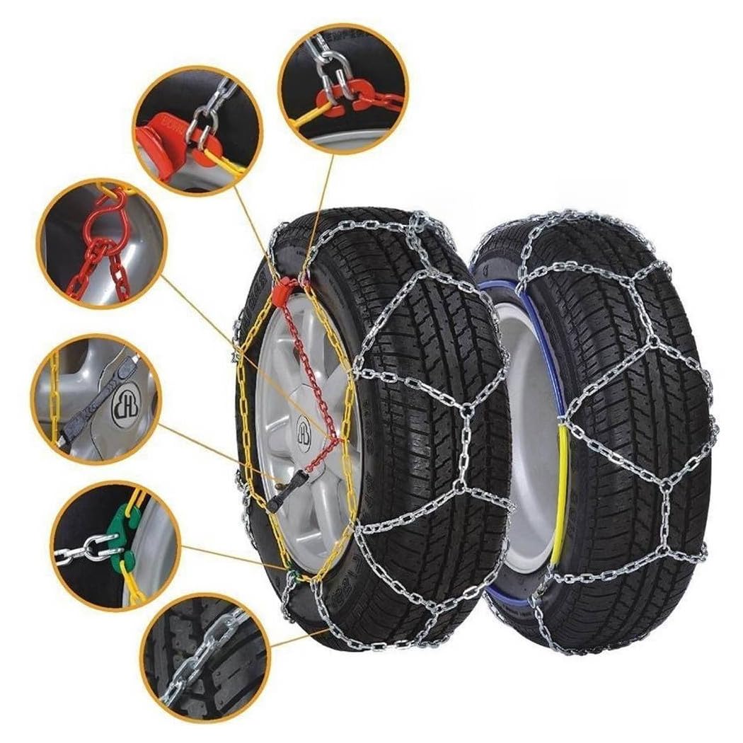 Trade Shop - Catene da Neve per Auto Gruppo 260 Pneumatici Facili da Montare Omologate