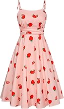 Belle Poque 2025 Summer Dresses for Women Spaghetti Strap Midi Sundress Cute Casual Dress with Pockets