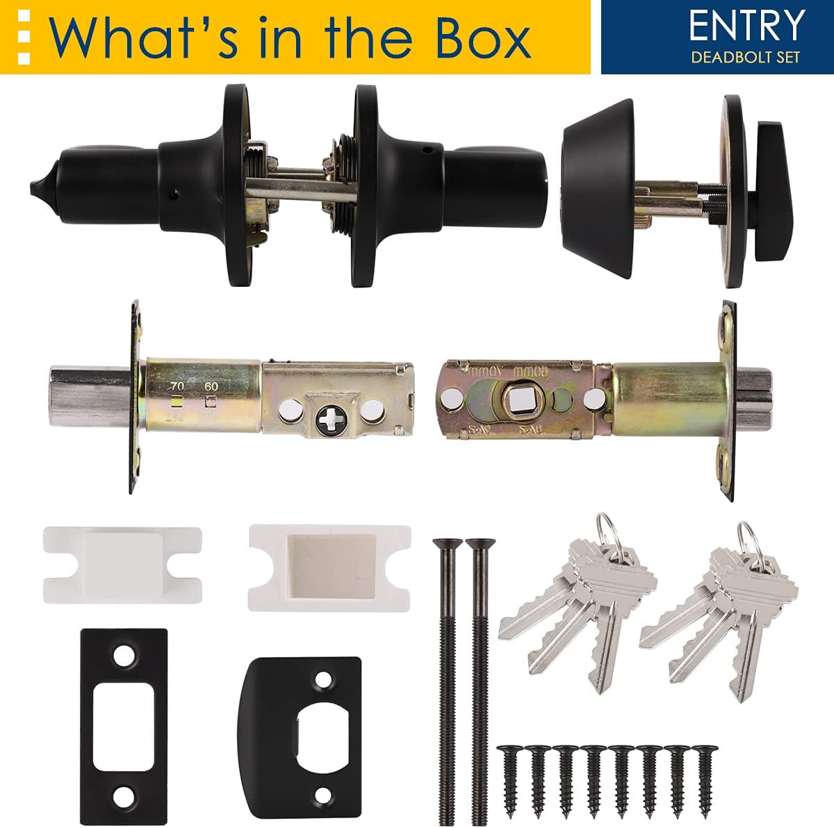 Amazon Crazy 🔥 Deals 3 Pack Keyed Entry Door Lever and Single Cylinder Deadbolt Combination Set in Matte Black Finish, Exterior Lever with Lock and Deadbolt, Keyed Alike Free Shipping 🛒 3 Pack Keyed Entry Door Lever and Single Cylinder Deadbolt Combination Set in Matte Black Finish, Exterior Lever with Lock and Deadbolt, Keyed Alike