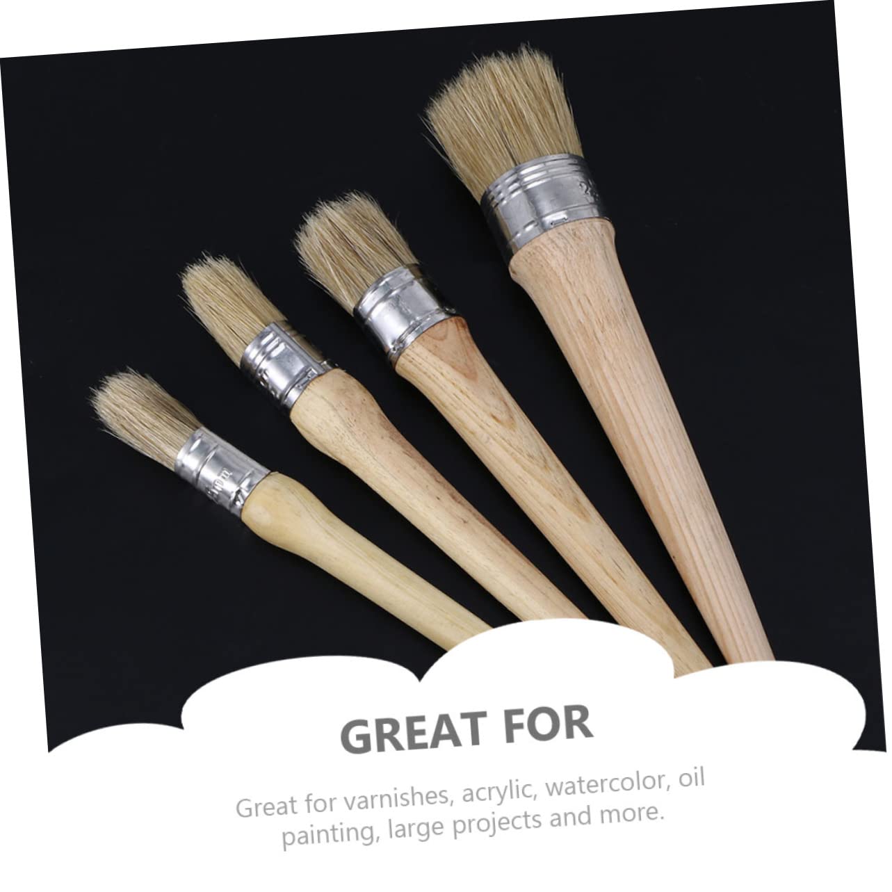 SHINEOFI 5 Set Di Pennelli Pratici Per Pittura A Pennello Rotondo Adatto Per Tutte Le Età 2 Pezzi*5