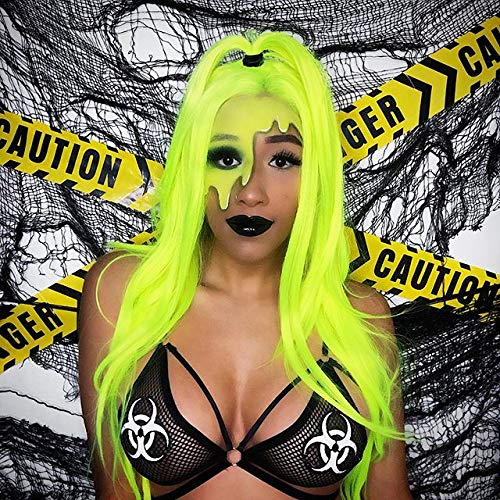 SAPPHIREWIGS Neon Yellow Silky Soft Cosplay Blogger Celebrity Queen Makeup Party Synthetic Lace Front Daily Wigs