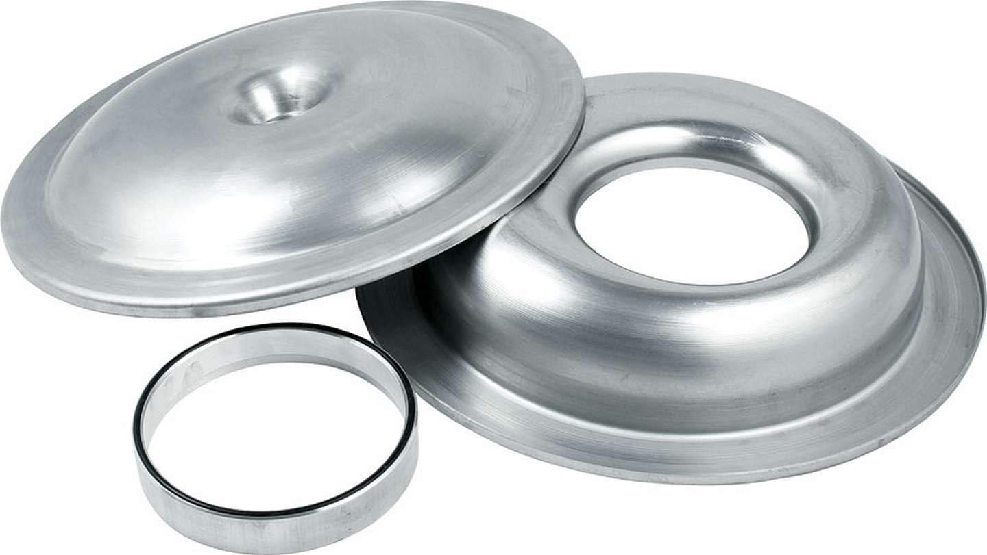Allstar Performance ALL26098 14" Diameter 5-1/8" Flange Plain Aluminum Carburetor Air Cleaner Kit with 1" Spacer