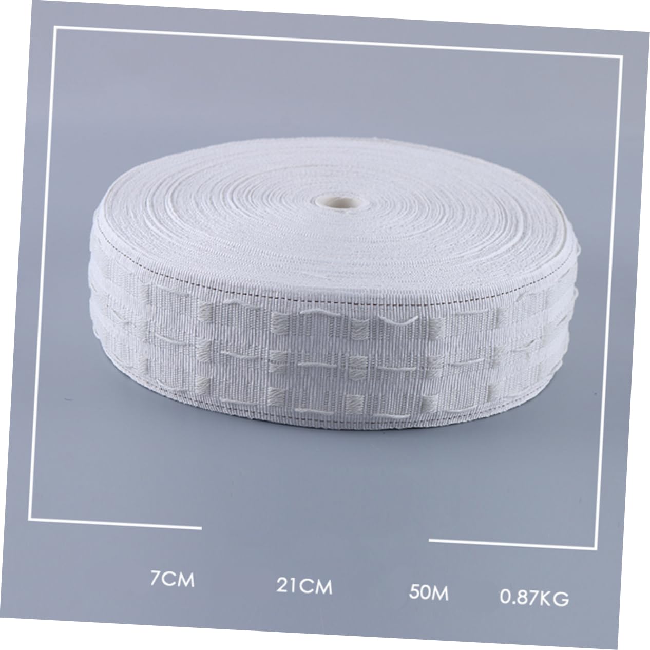PRETYZOOM 50m Sangle de Rideau Accessoires pour Rideaux Bande de Renfort Ruban pour Plis de Rideaux Non Tissé Blanc Œillets à Perforer Ceintures