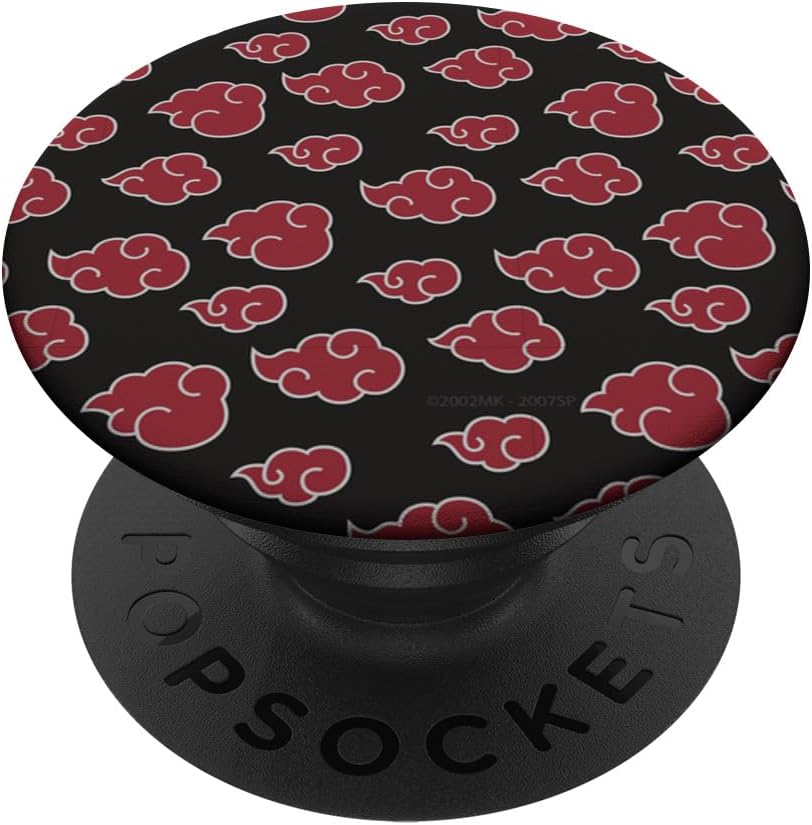 Naruto Shippuden Repeating Akatsuki Clouds Pattern Anime PopSockets PopGrip for MagSafe