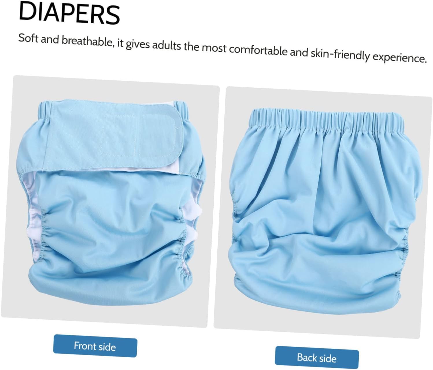 Adjustable Adults Cloth Diaper Unisex Washable Reusable Incontinence Protection for Elderly Comfortable Breathable Soft Padding Waist