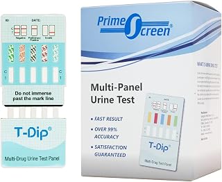 Prime Screen [5 Pack] 5 Panel Urine Drug Test Kit (AMP, COC, mAMP, OPI,THC) - WDOA-254