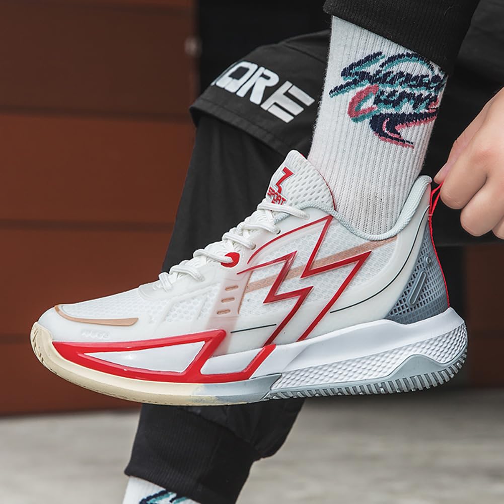 Bolognifi Męskie świecące buty do koszykówki Odporne na zużycie i antypoślizgowe sportowe treningu Sprzęt koszykówki