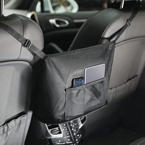 Soporte de red de bolsillo para automóvil bolsillo universal de red para automóvil entre el asiento delantero trasero para bolso organizador de
