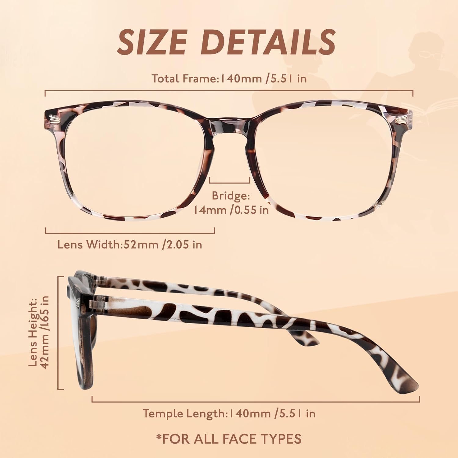 CHEERS DEVICES Reading Glasses for Women Men, Eyeglasses, Blue Light Readers for Men Women, Computer Eye Glasses, Cheaters - 5 Pair (0.75) - Image 4