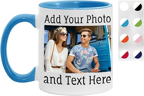 Miniatura 21 de Taza de café personalizada, tazas personalizadas con palabras con imágenes, tazas personalizadas de 11 onzas con foto, tazas personalizadas, regalo