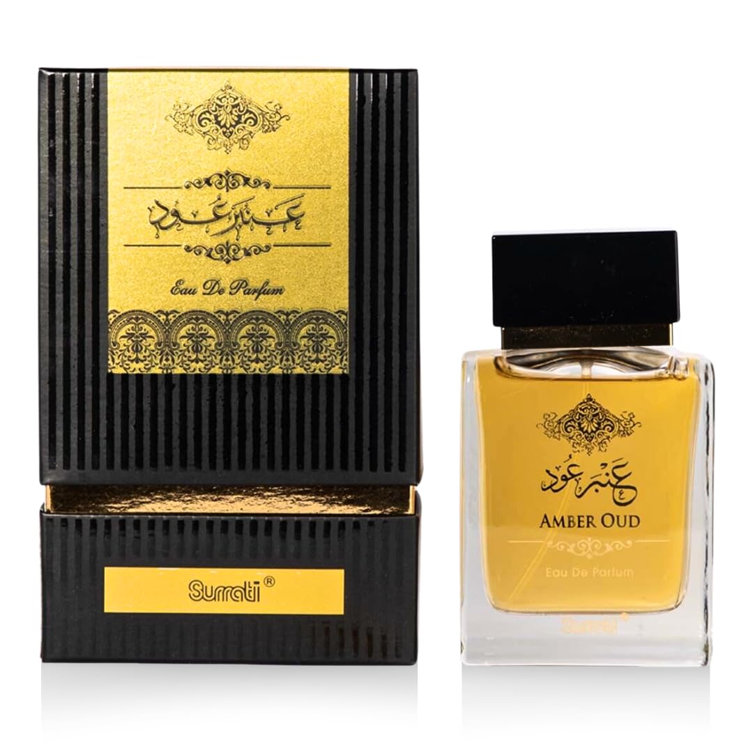 SurratiAmber Oud Arabian Perfumes For Women - Eau de Parfum Spray 100ML (3.4 OZ), Exotic Womens Perfume With Honey, Woody & Amber Notes - Long Lasting Perfume For All Day Freshness