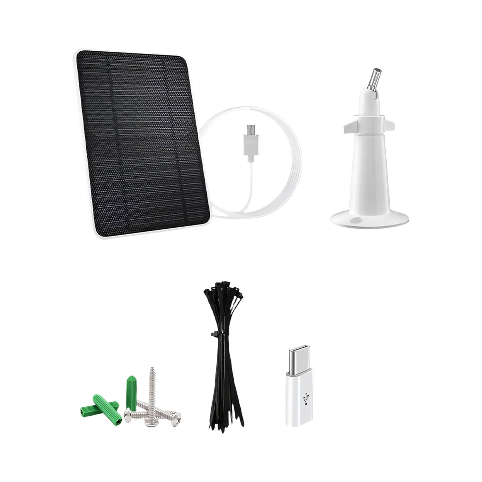 5-W Solarpanel zur kontinuierlichen Energieversorgung von Überwachungsgeräten mit wetterfestem ABS Gehäuse und einfach zu installierendem Überwachungskamera Solarset