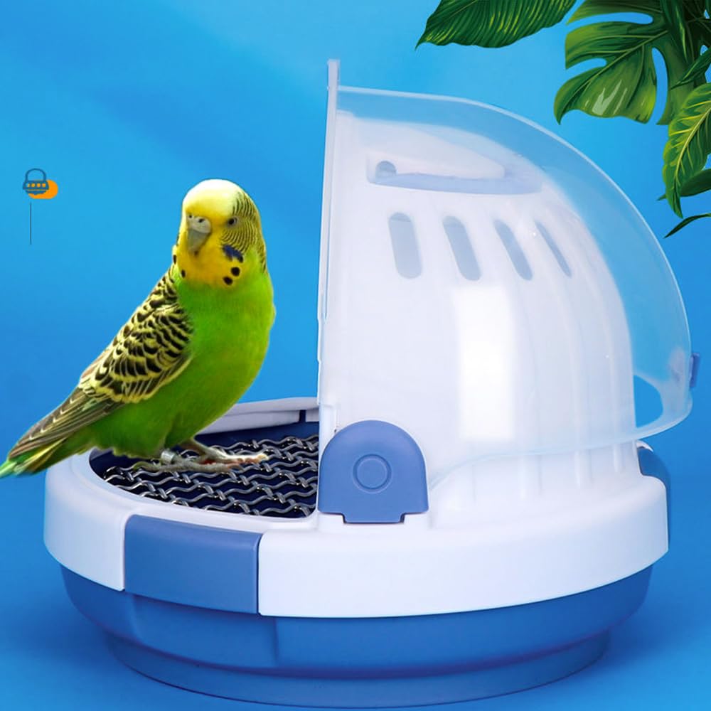 Hamster-Transportkäfig, tragbarer Mäuse-Reisekoffer, Kunststoff-Kleintier-Transportkäfig, Ratten-Transportkäfig mit Wasserflasche für Kleintiere, Rennmäuse, Mäuse, Zwerghamster – Blau
