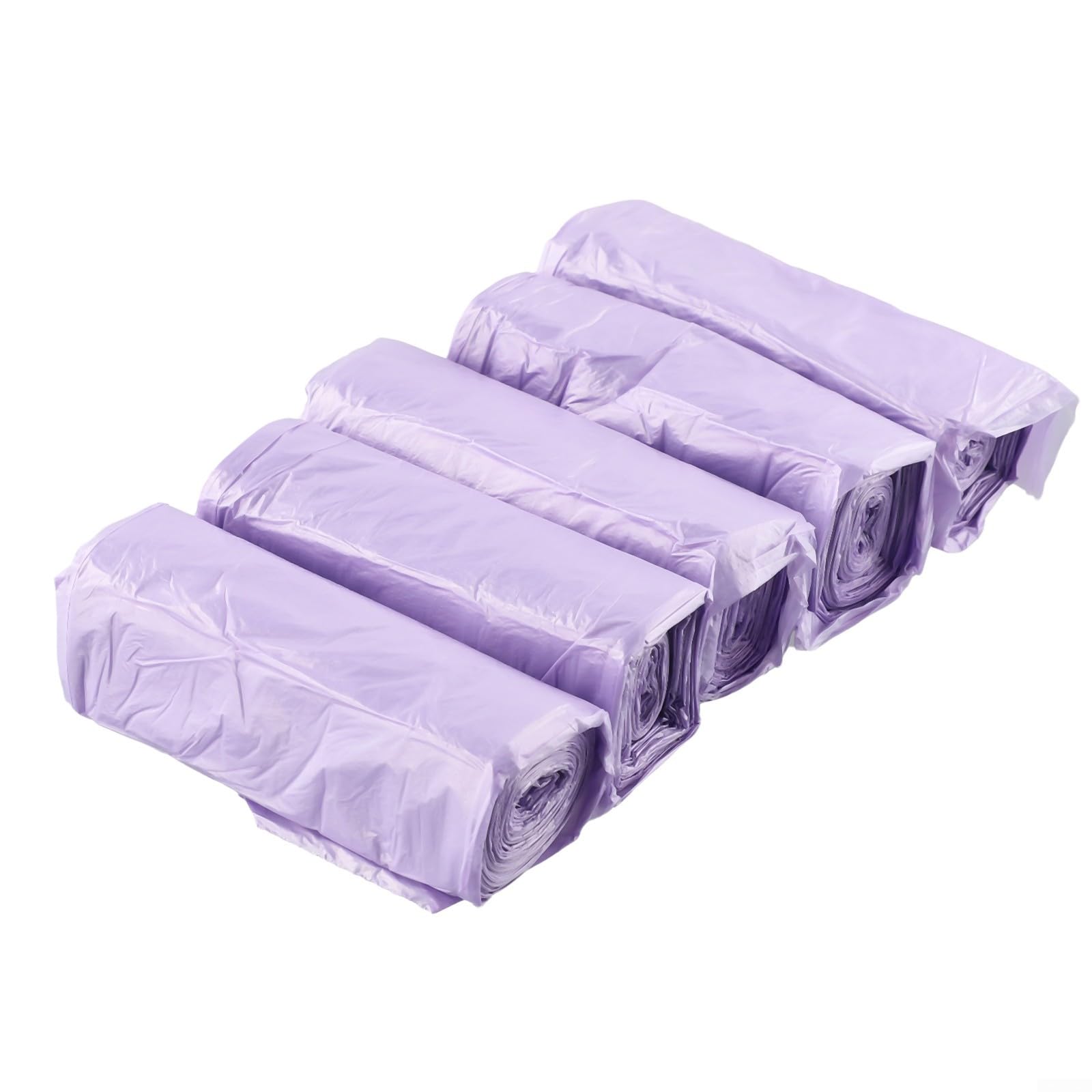 Hygienic Camping Toilet, 5 Rolls of Composting Bags for Home, Festivals, and More (Purple)