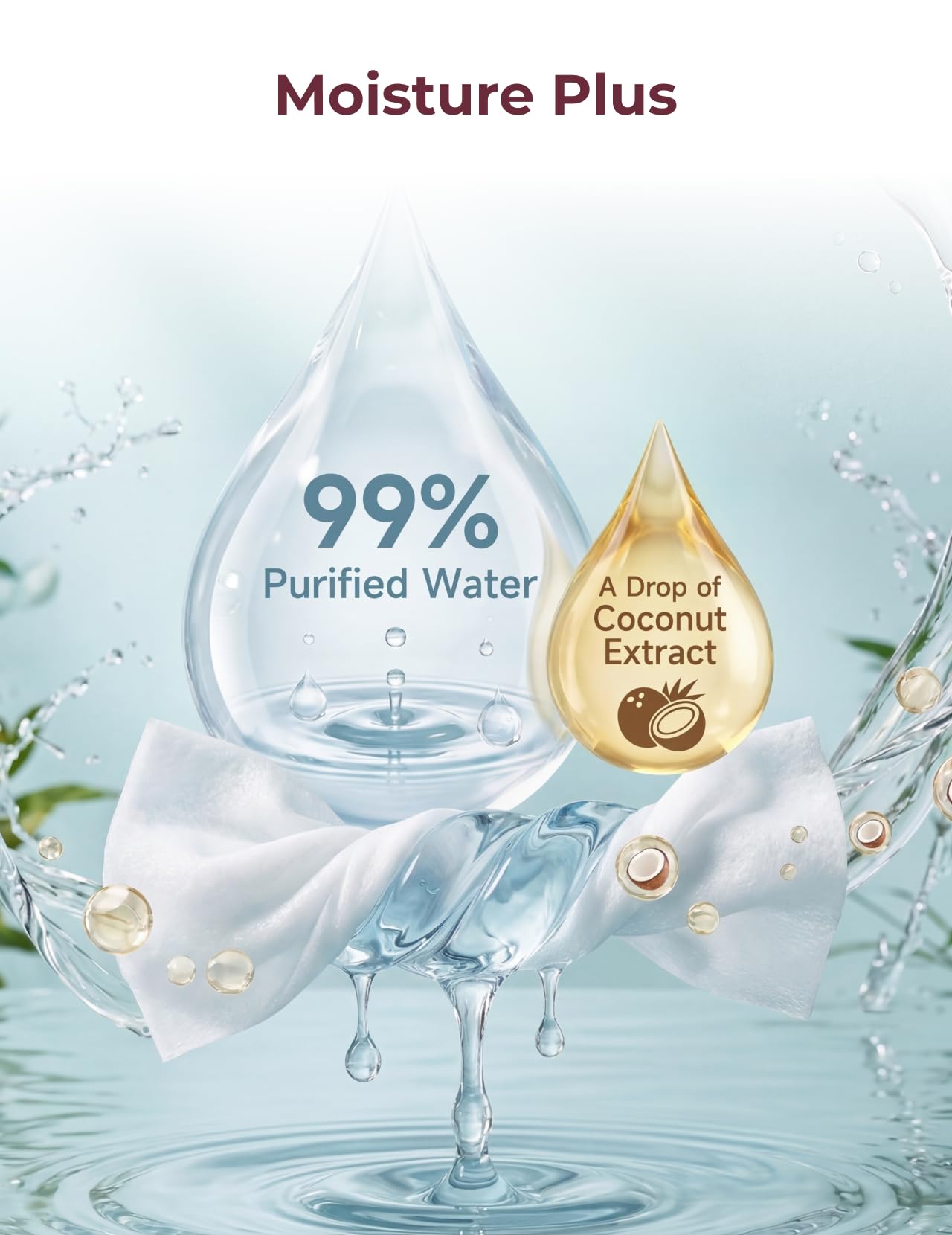 Momcozy Toallitas húmedas para bebés con diseño extra grande, 99% a base de agua, sin fragancia e hipoalergénicas, toallitas limpiadoras e hidratantes para pieles sensibles, 8 paquetes
