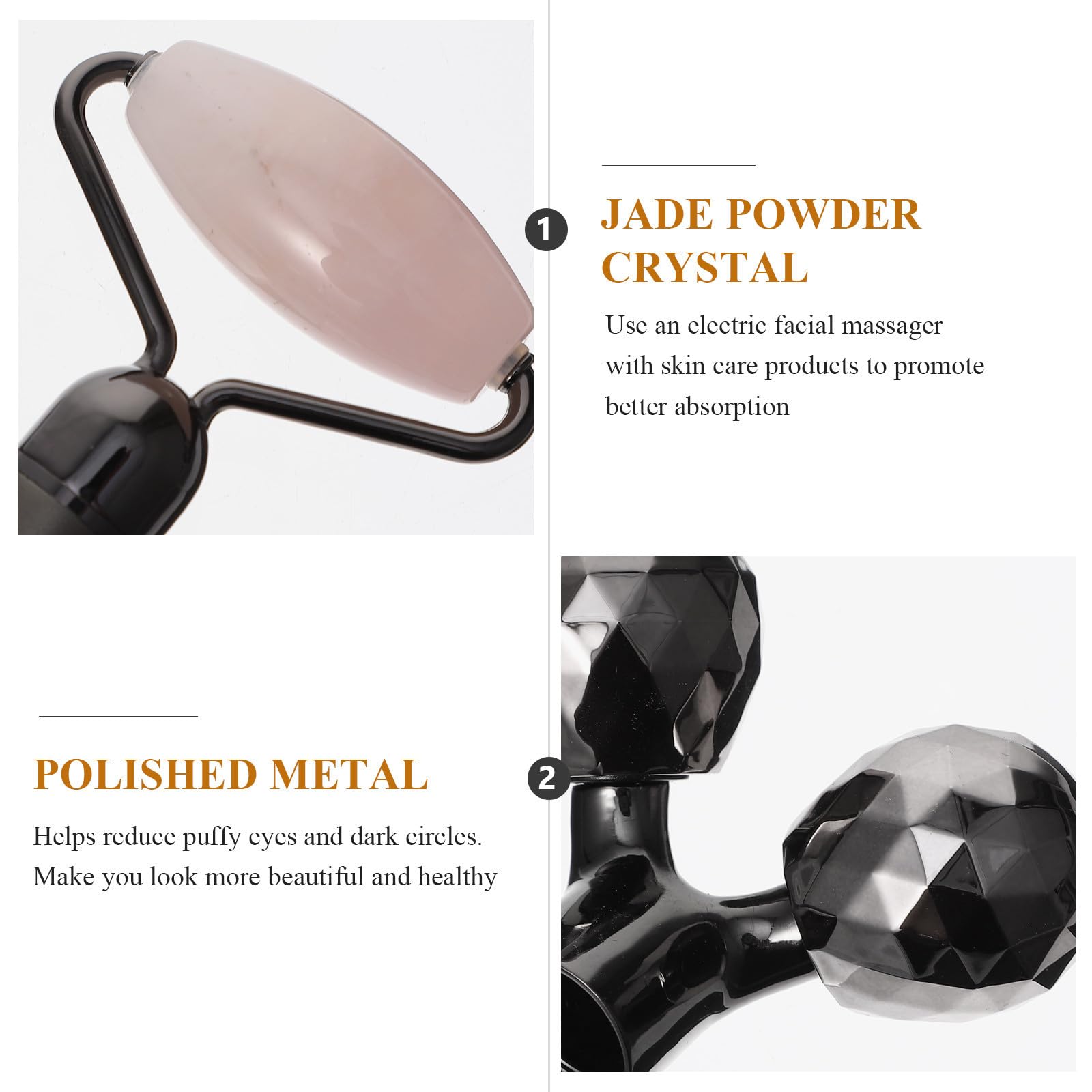Masajeador Facial de Jade, Eléctrico, Negro para Mujer