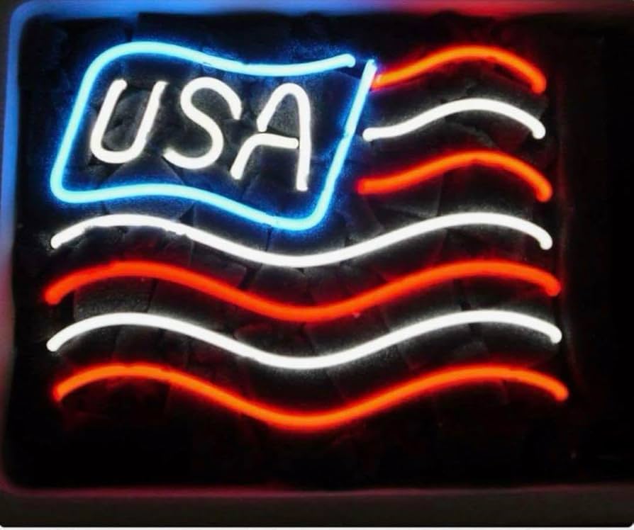 アメリカ国旗デザイン ネオンサインネオン管 Amazon.co.jp: アメリカ国旗デザイン ネオンサインネオン管