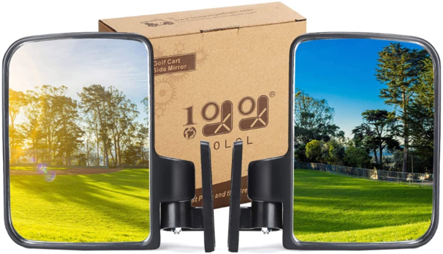 Buy 10L0L Golf Buggy Mirror Easy to Install Rear View Golf Cart