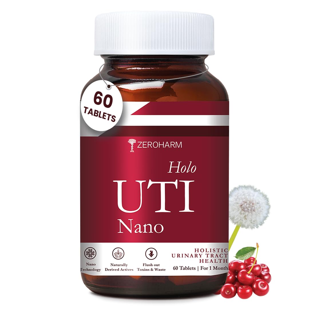ZEROHARM Holo UTI tablets | For men & women | Plant-based UTI supplements | Fights UTI | Inhibits bacterial growth | Flushes out toxins | Balances pH | Maintains urological function | 60 veg tablets.-picture-29