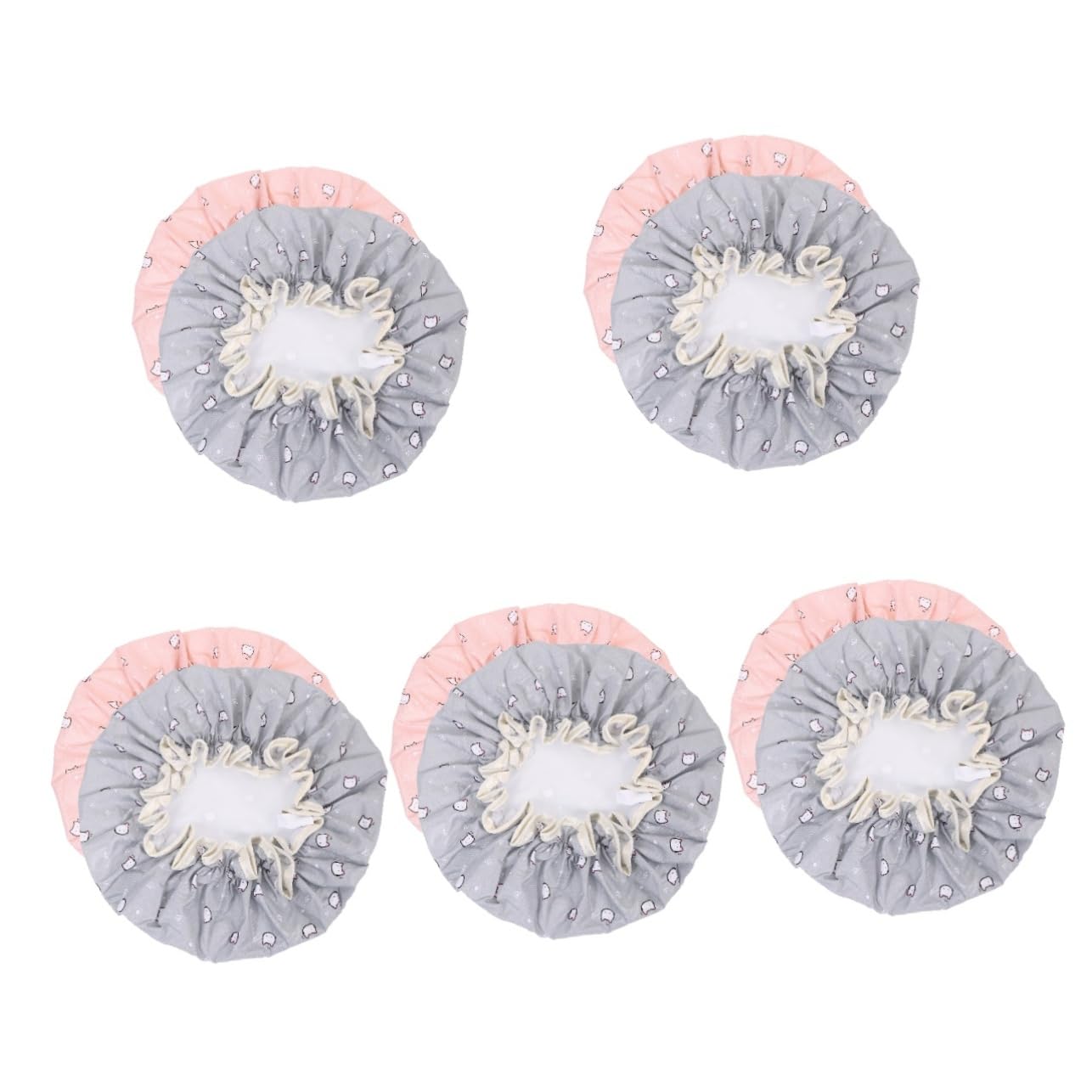 minkissy Elastische Duschhaube, wiederverwendbare Kappen für Frauen, Badekappe, Spa-Kappe, Haarfärbemittel, Badekappe für Frauen, Satinhaube, Erwachsene, Duschhaube, große Duschhaube, Kinder,