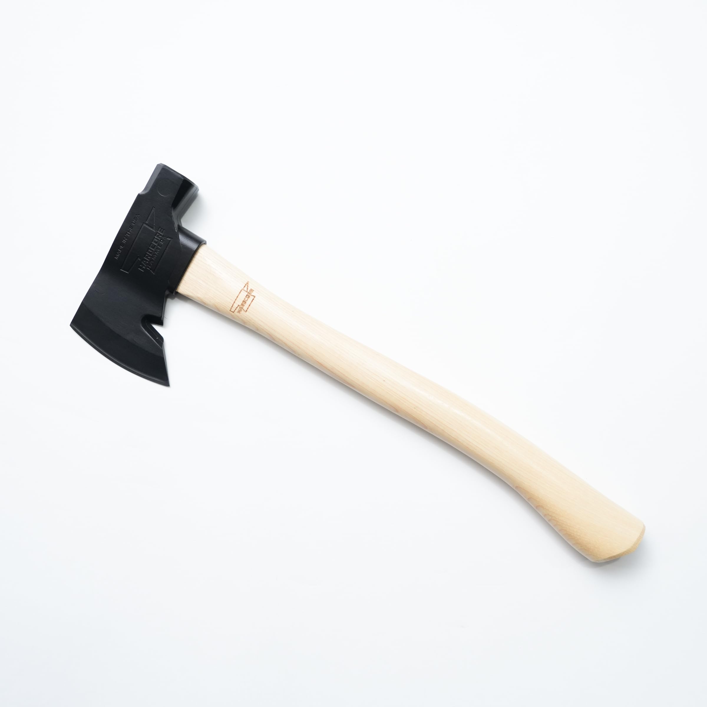 Hardcore HammersSurvivalist Hatchet - 100% Made in The USA (Black FNC Treated Head/Natural Handle)