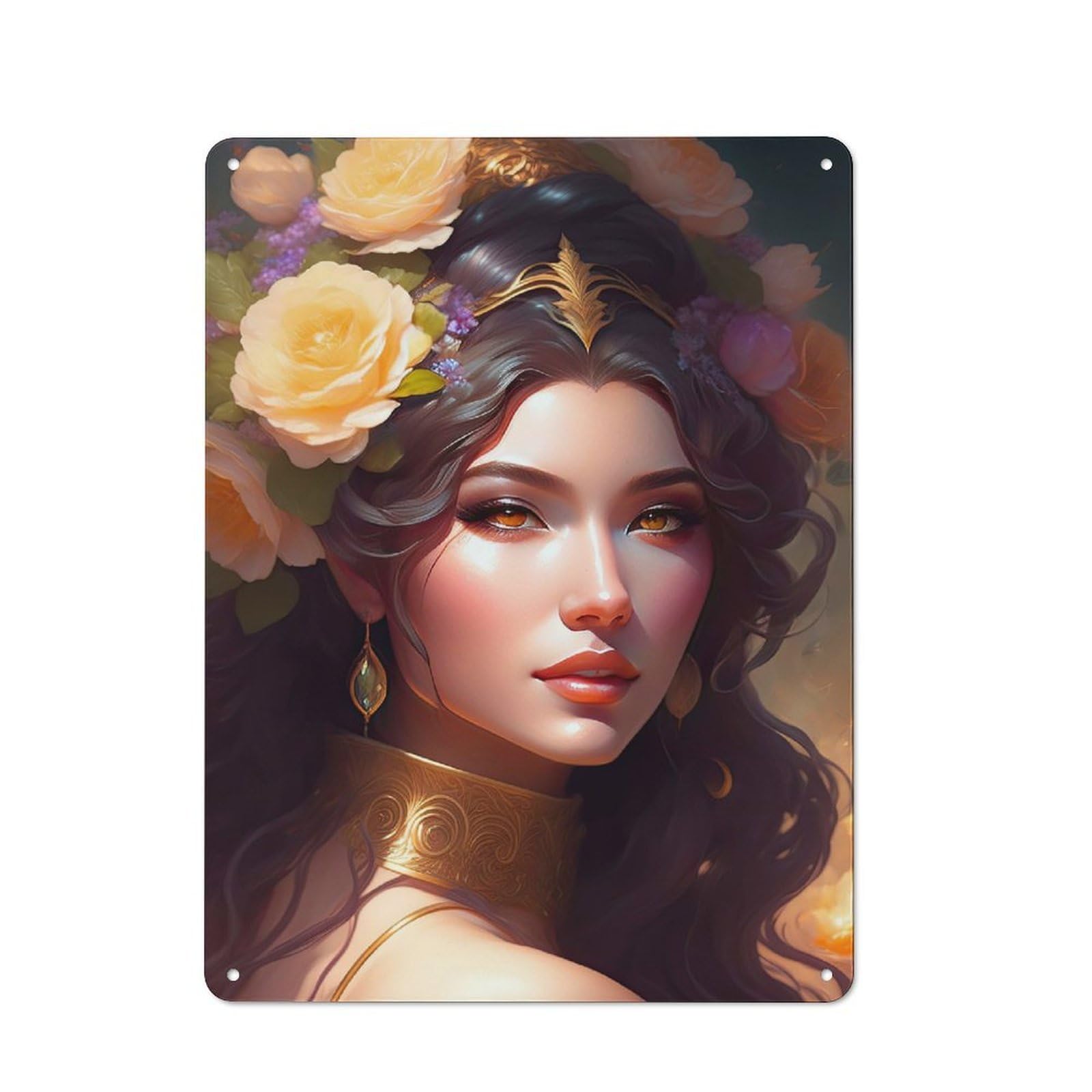 Junmoney Gorgeous Persephone 40X30cm Rustic Tin Sign With For Home Office Or Studio, For Metal Sign Collectors, For Garage And Workshop Walls