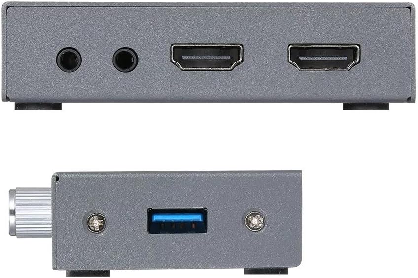 GOLDEN BLUE Game Video Capture Box Capture Card Maximum Support 2160P Input/Output Resolution with Volume Adjustment Knobs