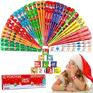 Christmas Slap Bracelets, 36Pcs Kids Party Bag Fillers for Kids Slap Bands for Kids Snap Bands Wristbands Party Supplies Gifts Toys for Xmas Party Gifts Fillers Birthday Party Gift Favours Prizes