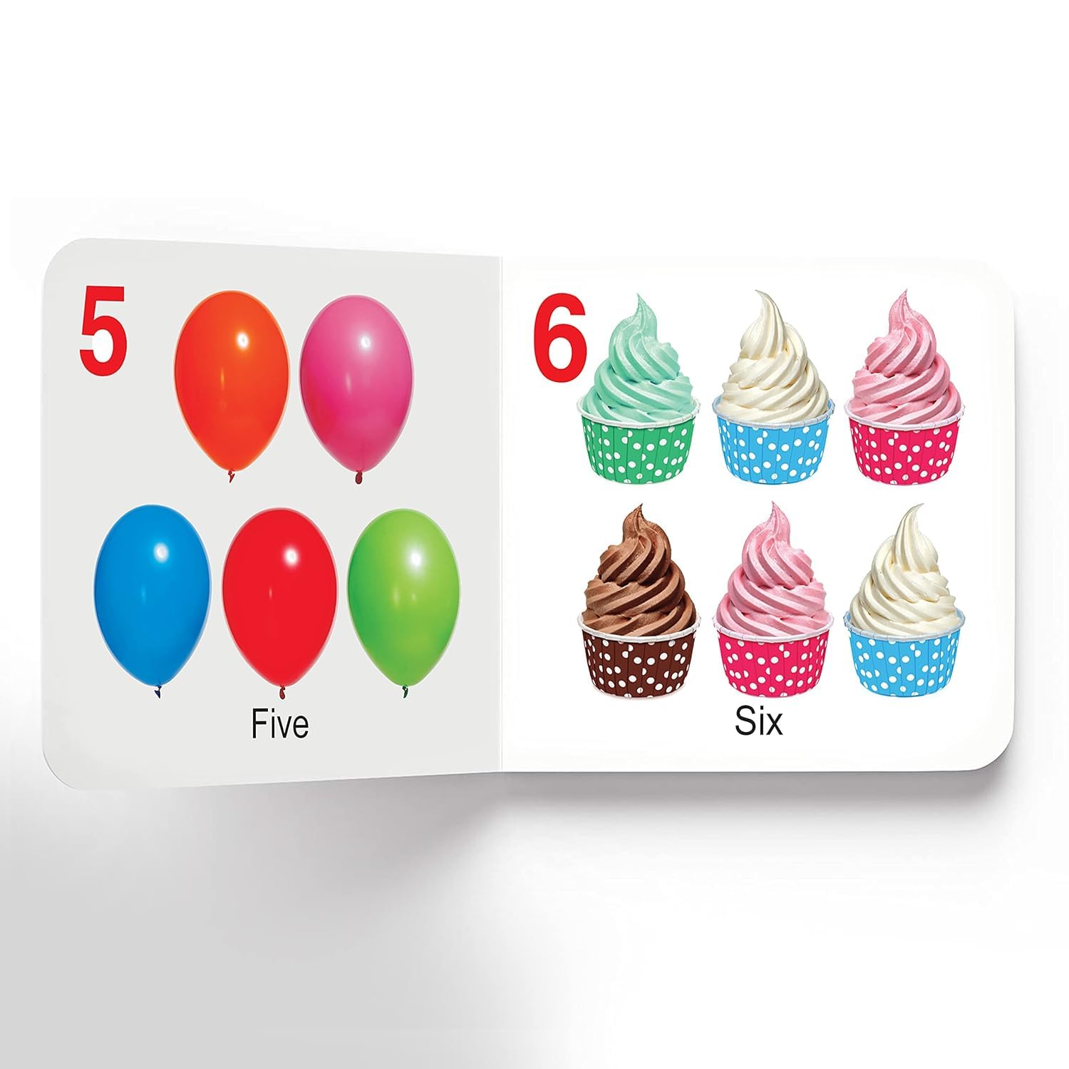 Numbers Board Book for Babies & Toddlers (0β2 Years) | Learn Counting from 1 to 20 with Bright Images, Glitter Cover, Rounded Corners & Durable Board Material 4