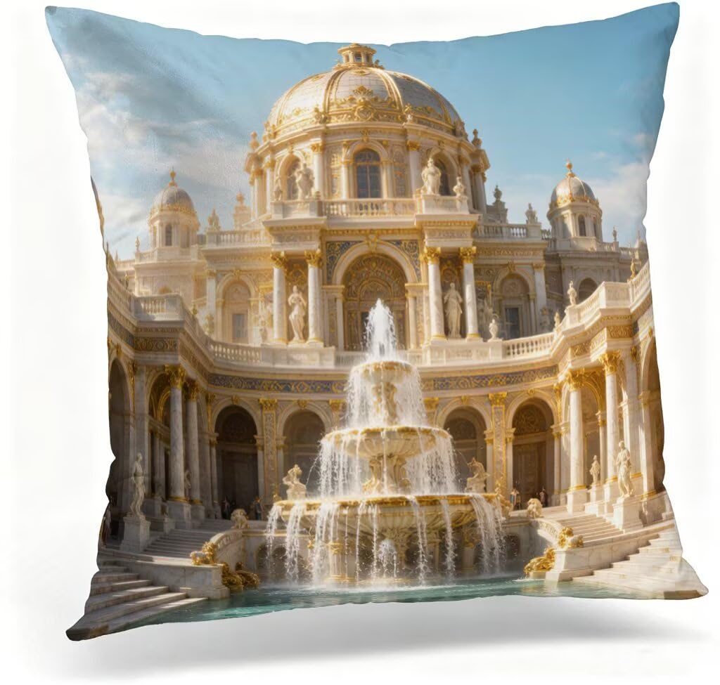 Housse de canapé 65x65 cm en lin jaune Fontaine taie d'oreiller carrée Y-42Q36