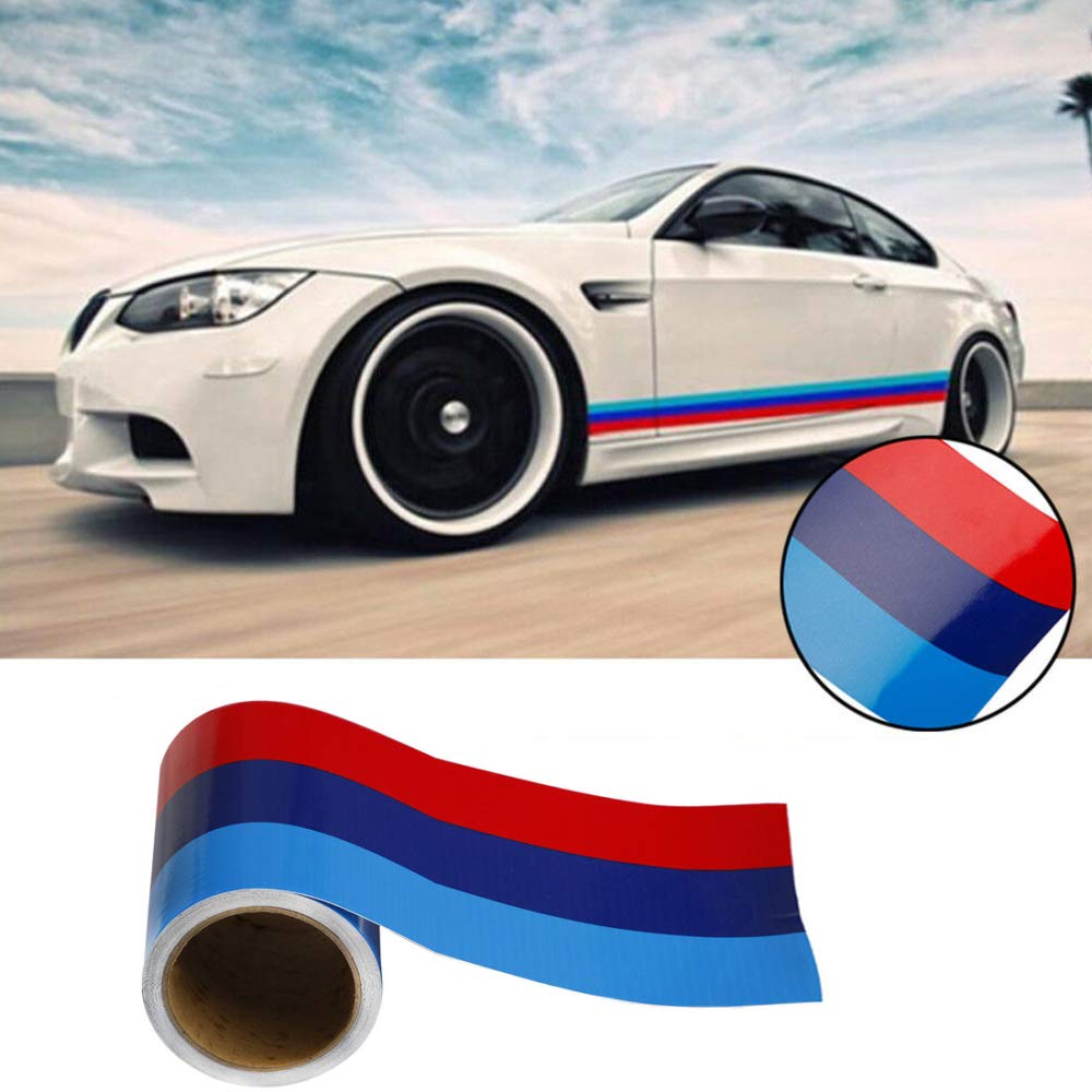 Buy EGFheal 2 Meters MColored Stripe Car Hood Sticker, Vinyl Racing