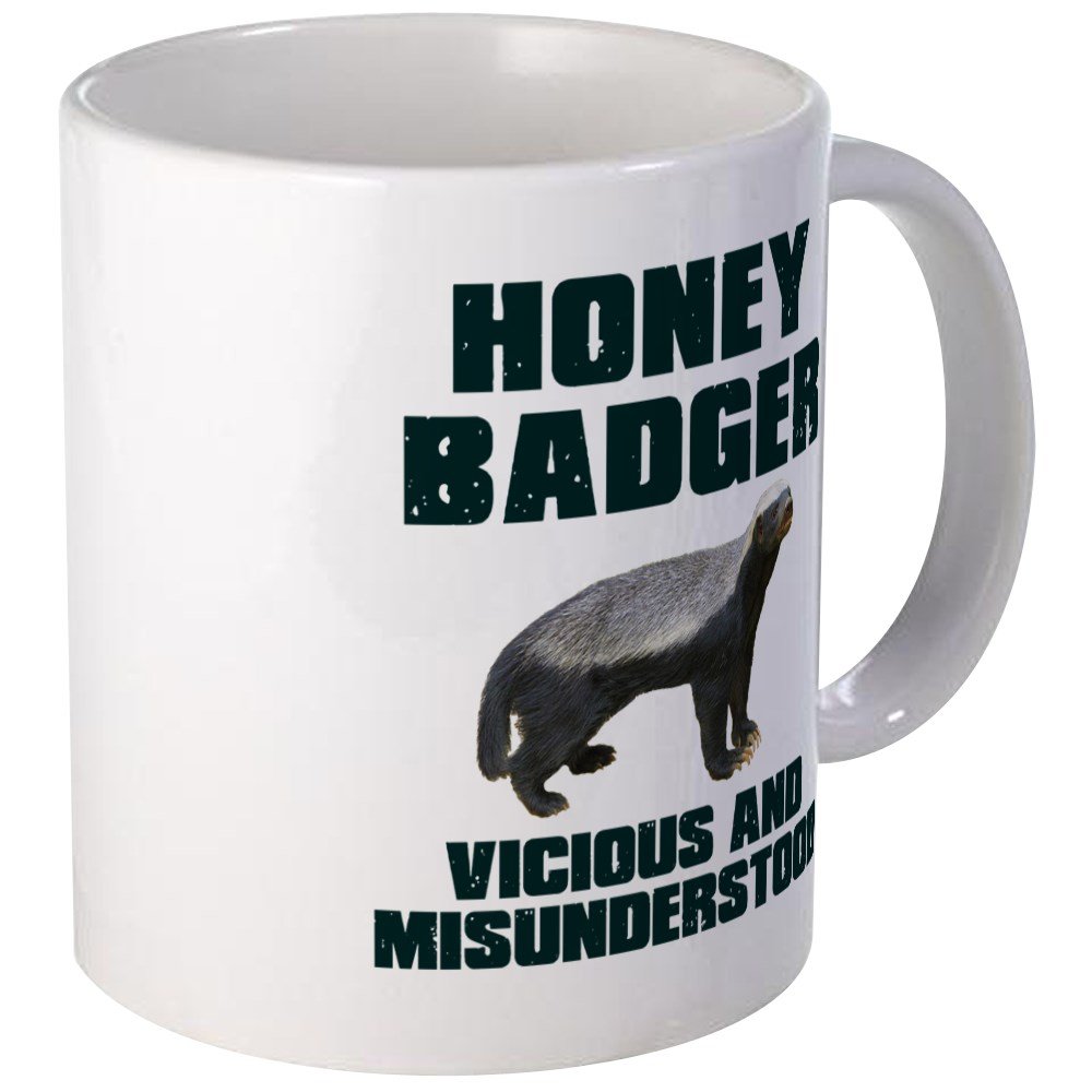CafePress Honey Badger Vicious & Misunderstood Mug 11 oz (325 ml) Ceramic Coffee Mug