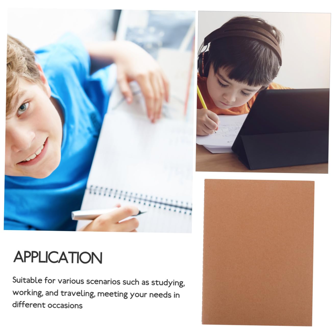 5pezzi Taccuino Con Pagine Bianche Non Righe Copertina Kraft Per Artisti e Studenti Pagine Per Schizzi Disegni e Appunti Per Viaggi e Scuola