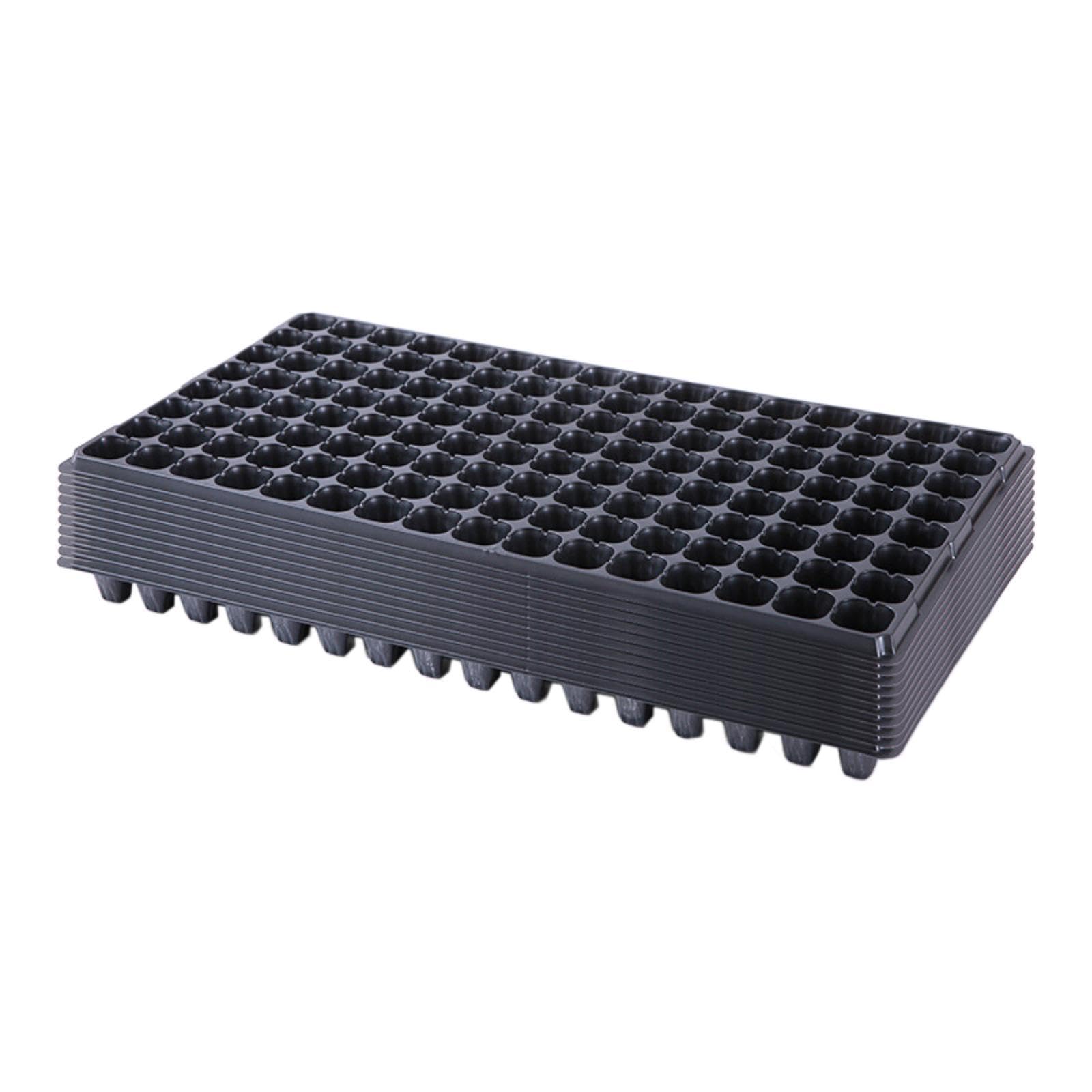 10 Piezas Bandejas para Semillero Bandejas de Germinación Bandejas para Plántulas Bandejas para Cultivo Material Resistente Adecuado para, 128 Agujeros