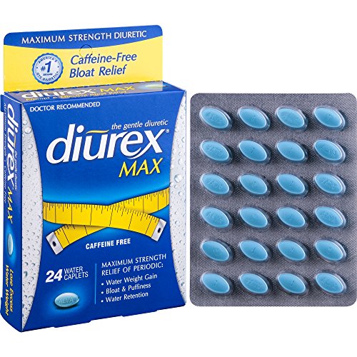Diurex Max Water Caplets Caffeine Free - 24 Caplets, Pack of 2