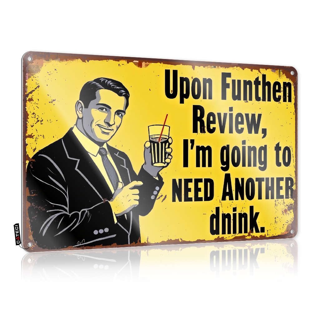 Door Posters Gift For Fisherman | Upon Funthen Review, I'm Going To Need Another Drink. Decorative Terrace Decoration(30X40CM)