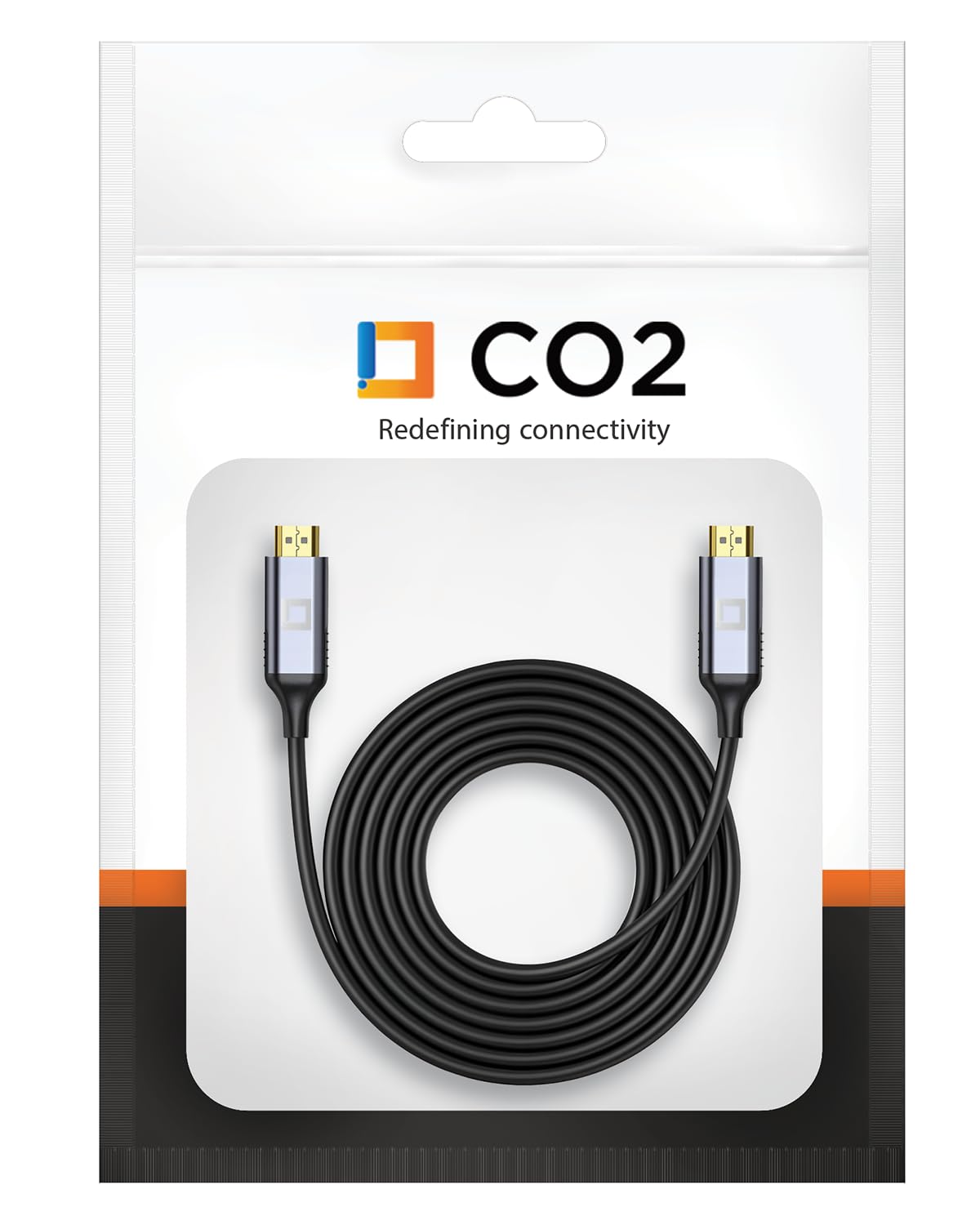 CO2 cable HDMI do HDMI 2.1 8K/60Hz, 4K/120Hz, 2K/240Hz, Full HD, HDR dinámico eARC VRR QMS ALLM DSC 3D QFT ARC Ethernet FreeSync G-Sync, Plug&Play, 48 Gb/s, bidireccional, Aluminio gris espacial (20m)