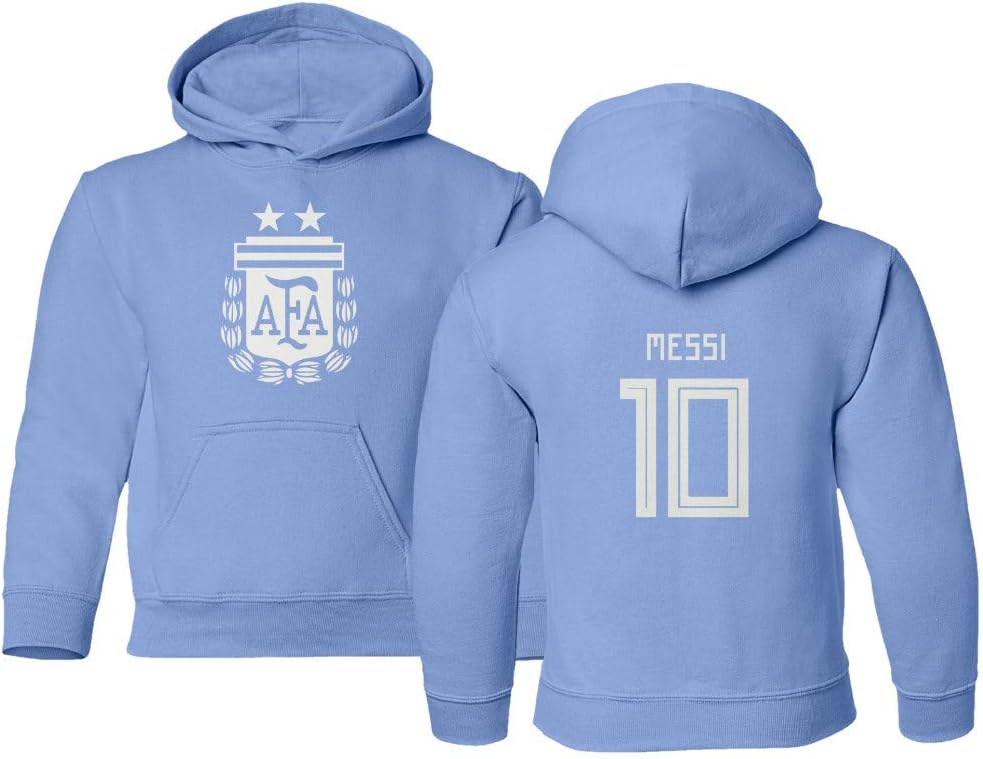 Soccer 2021 Argentina #10 Lionel MESSI South American Cup Youth Hooded Sweatshirt
