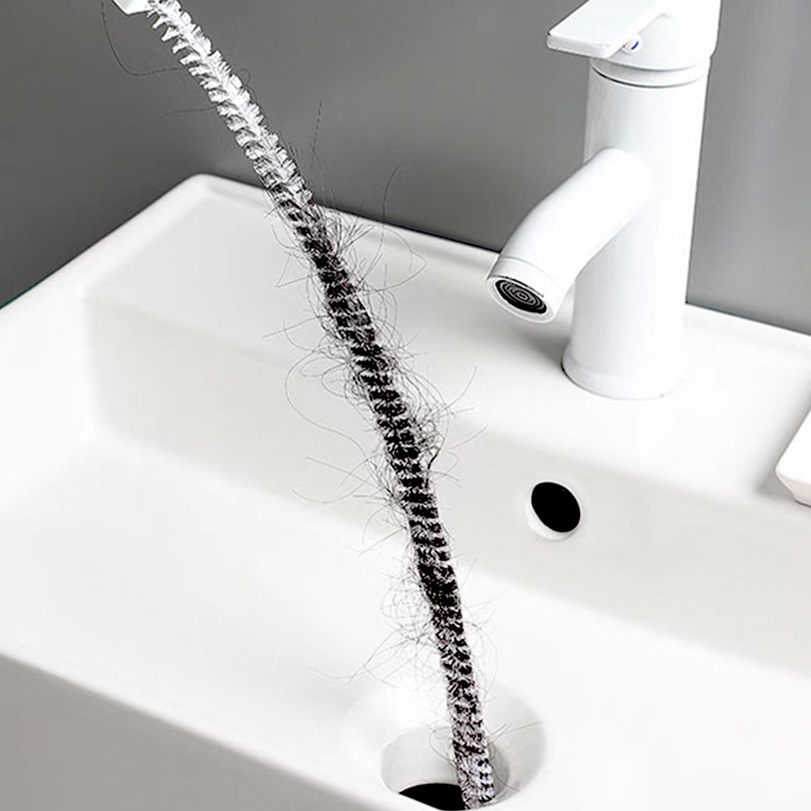 2 strumenti flessibili per rimuovere gli intasamenti dei capelli, con artiglio, per lavello, cucina, bagno, WC, scarichi idraulici, sbloccanti, spazzola per la pulizia