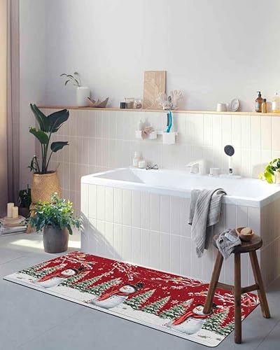 Miniatura 4 de Tapete de baño de muñeco de nieve para bañera, antideslizante, de secado rápido y absorbente, tierra de diatomeas, fregadero, dormitorio, cocina
