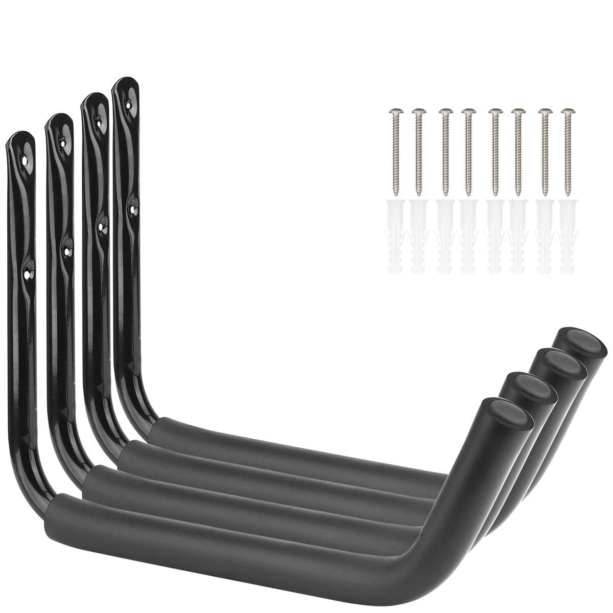 Buy pipabiba 4 Pack Heavy Duty Kayak Storage Hooks, 38cm Arm Wall ed