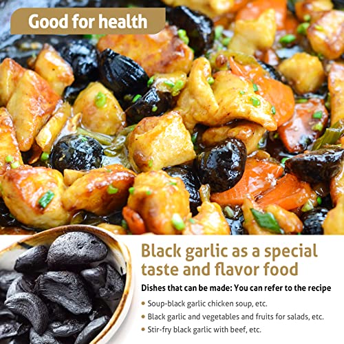 RioRand Black Garlic 130g Whole Black Garlic Aged for Full 90 Days Black Garlic Jar 0.28 Pounds