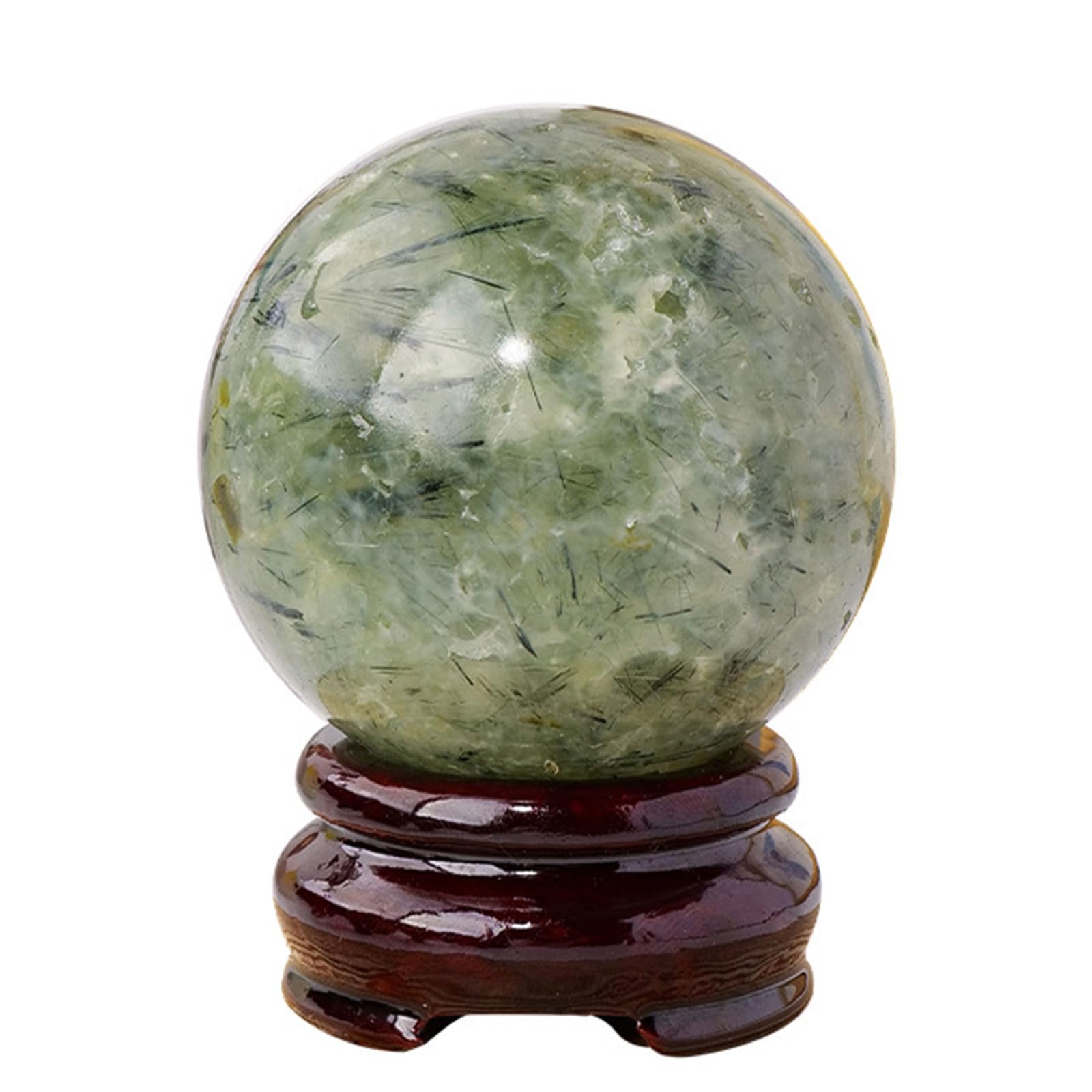 DFrywdgSEY crystal ball, Prehnite Crystal Ball Natural for Reiki, Decoration, Divination, Meditation, Wicca, Chakra Balance(50~55mm)